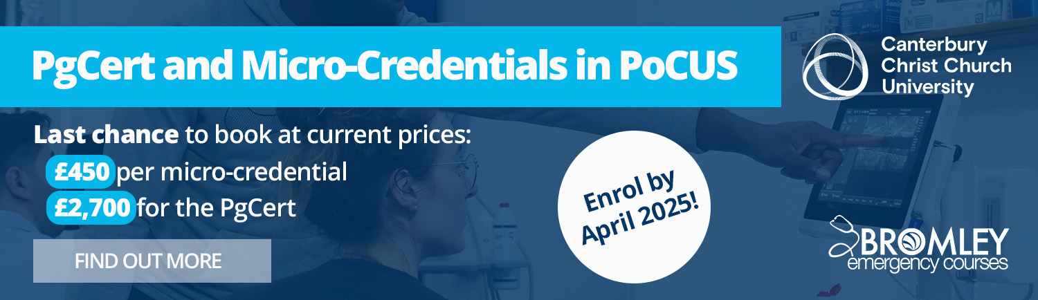 PgCert and Micro-Credentials in Point-of-Care Ultrasound - price update